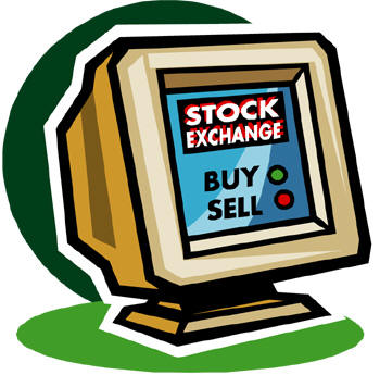 TV screen stock market stock exchange cartoon